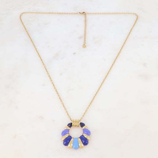Collier avec pendentif émaillé (60+5CM)