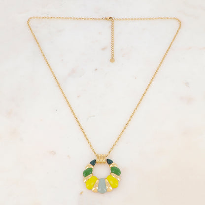 Collier avec pendentif émaillé (60+5CM)