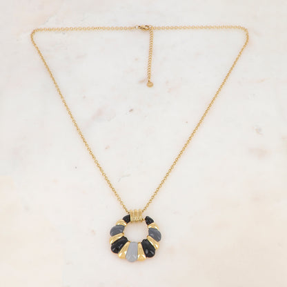 Collier avec pendentif émaillé (60+5CM)