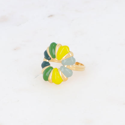 Bague avec pièce émailée