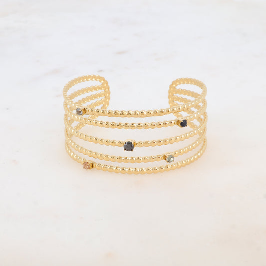Manchette cinq rangs avec 5 strass