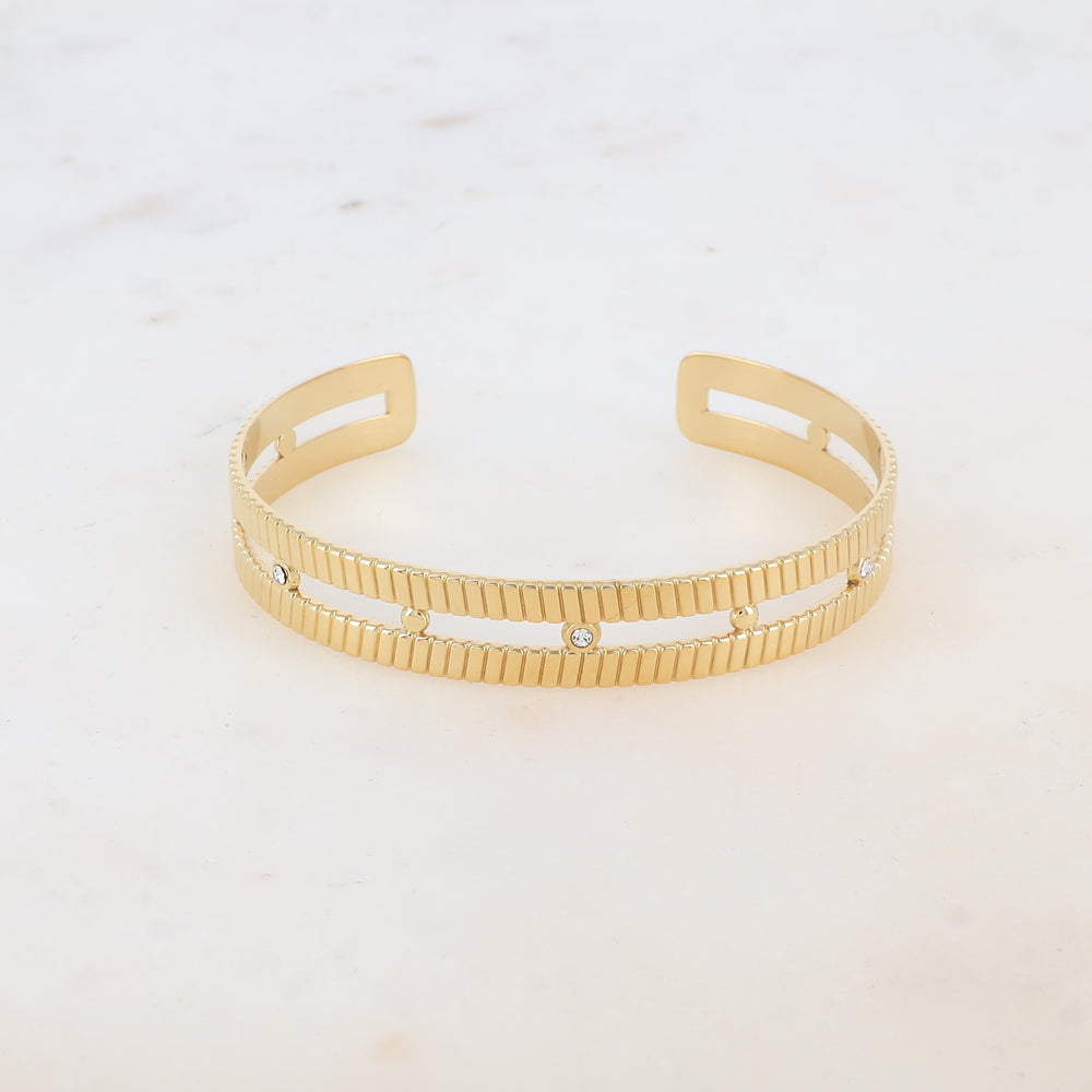 Jonc deux rangs avec strass