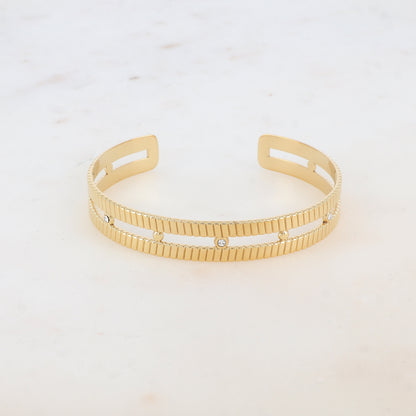 Jonc deux rangs avec strass