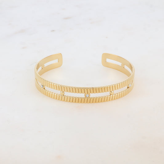 Jonc deux rangs avec strass