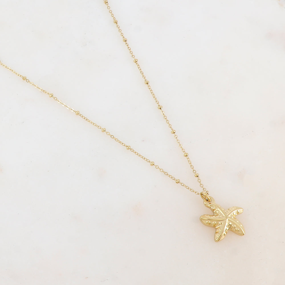 Collier avec pendentif étoile de mer (39+5CM)