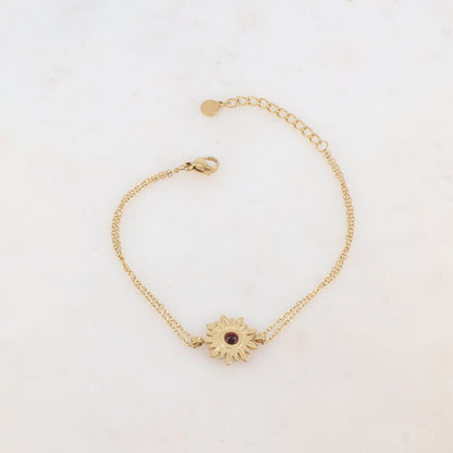 Bracelet avec fleur et nacre blanche