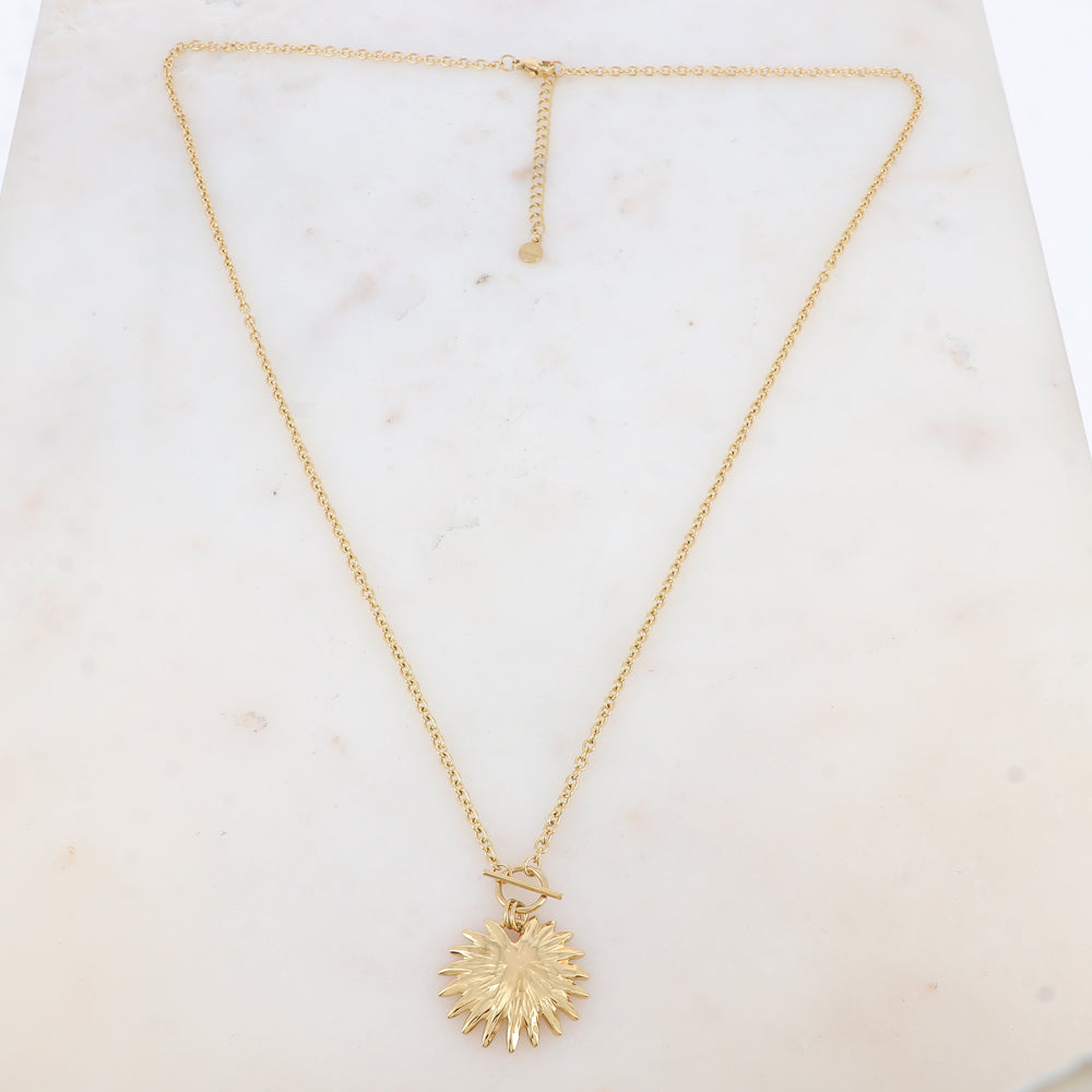 Collier avec pendentif feuillage (60+5CM)