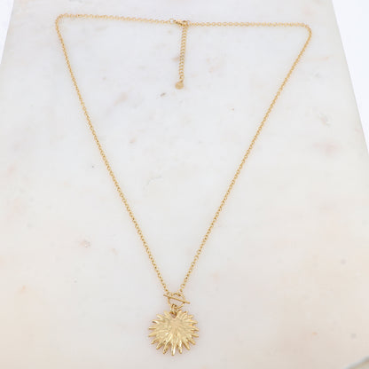 Collier avec pendentif feuillage (60+5CM)