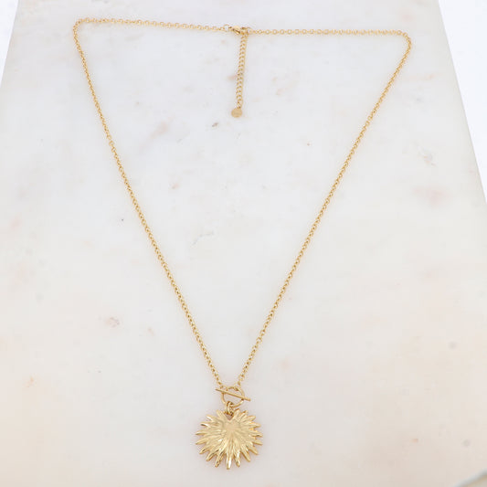 Collier avec pendentif feuillage (60+5CM)