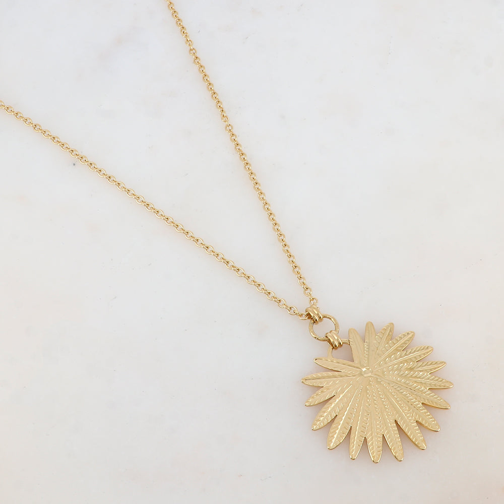 Sautoir avec pendentif feuillage (80+10CM)