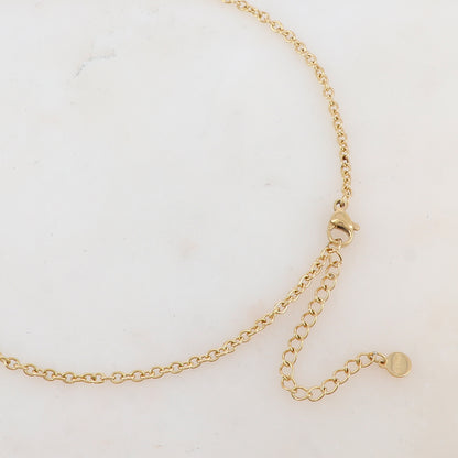 Collier avec pendentif feuillage, pierre naturelle (60+5CM)