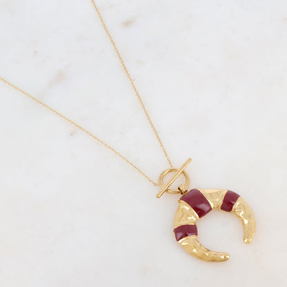 Collier avec pendentif géométrique émaillé (60+5CM)