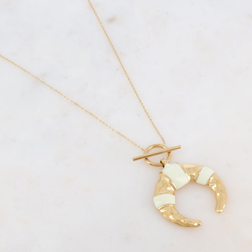 Collier avec pendentif géométrique émaillé (60+5CM)