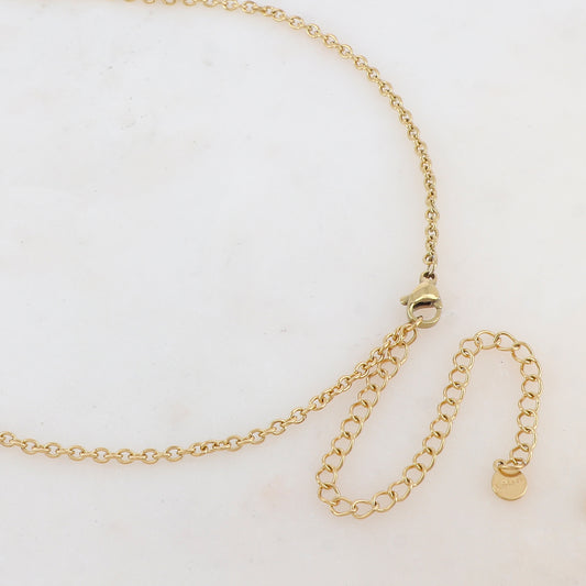 Sautoir avec pendentif 3 feuilles (80+10CM)