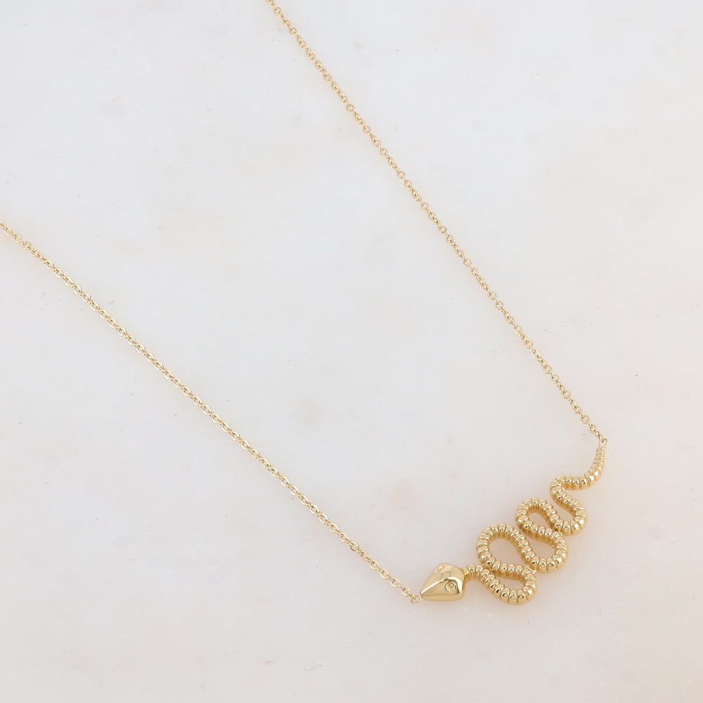 Collier avec pendentif serpent (40+5CM)