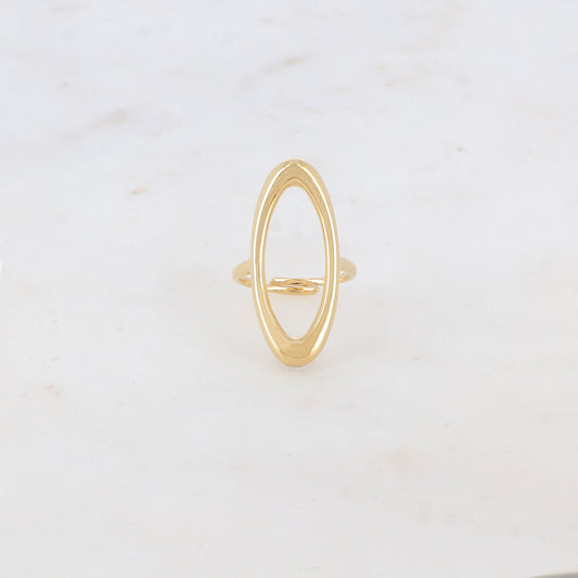 Bague anneau ovale lisse