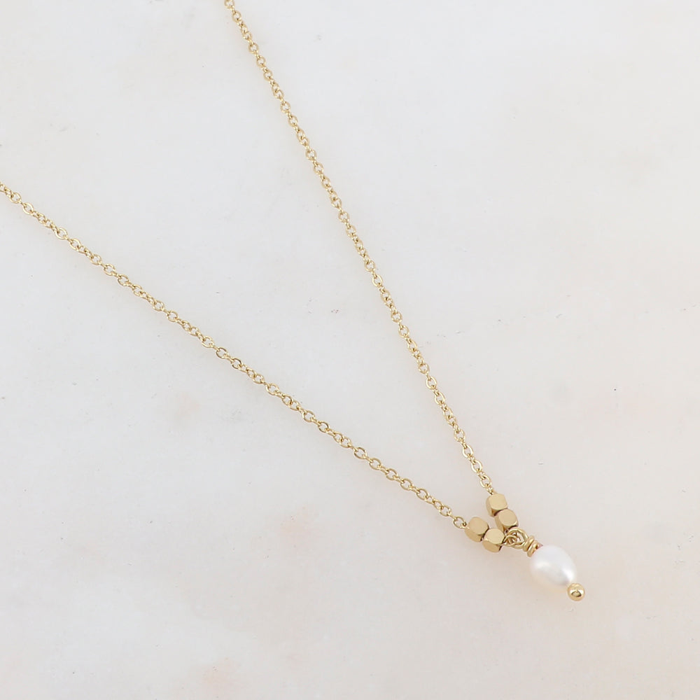 Collier avec pendentif perle d'eau douce (40+5CM)