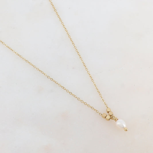 Collier avec pendentif perle d'eau douce (40+5CM)
