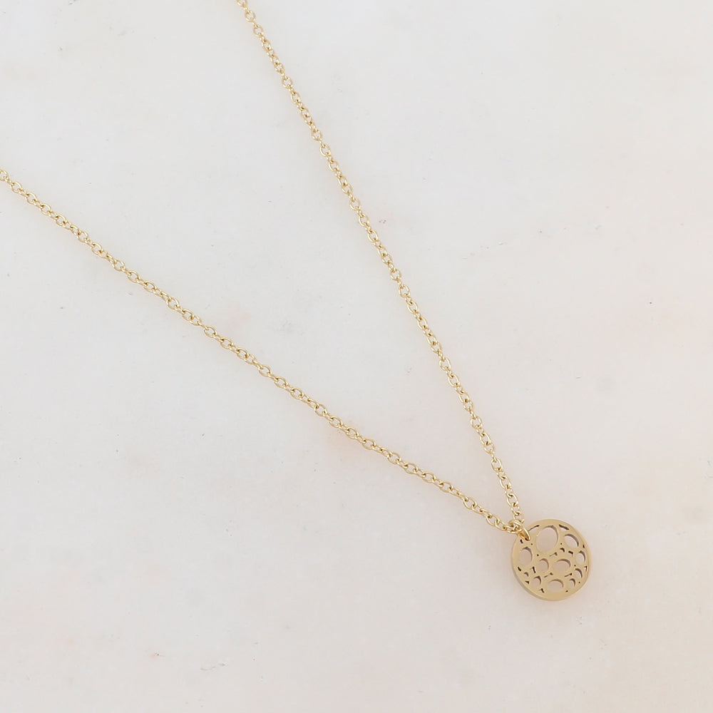 Collier avec pendentif rond ajouré (40+5CM)