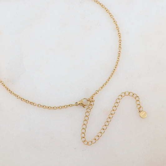 Sautoir avec pendentif ajouré de façon graphique (60+10CM)