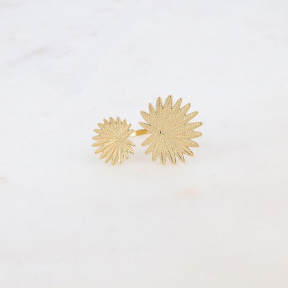 Bague double feuillage