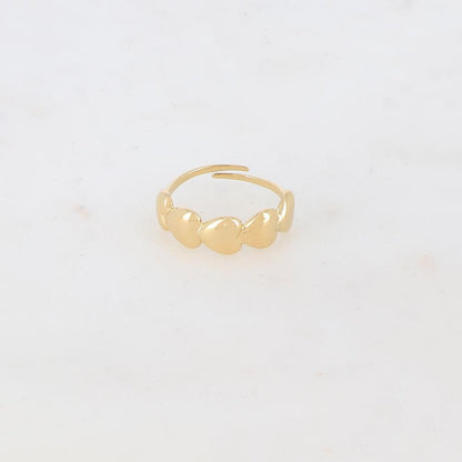 Bague fine style multi-coeurs