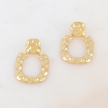B.O à puce avec pièce ronde et anneau avec un effet ondulé 2,9 x 4,3 cm
