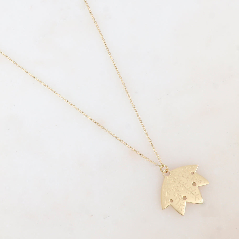 Collier avec pendentif feuille (40+5CM)