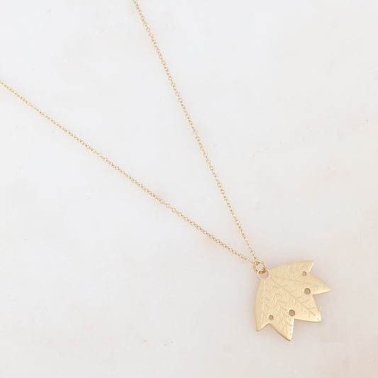 Collier avec pendentif feuille (40+5CM)