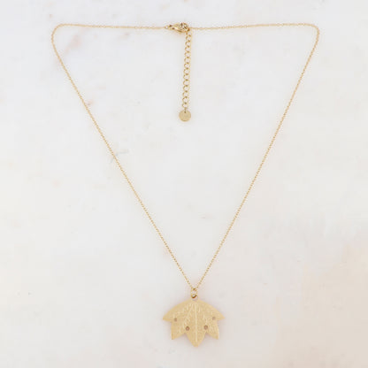 Collier avec pendentif feuille (40+5CM)
