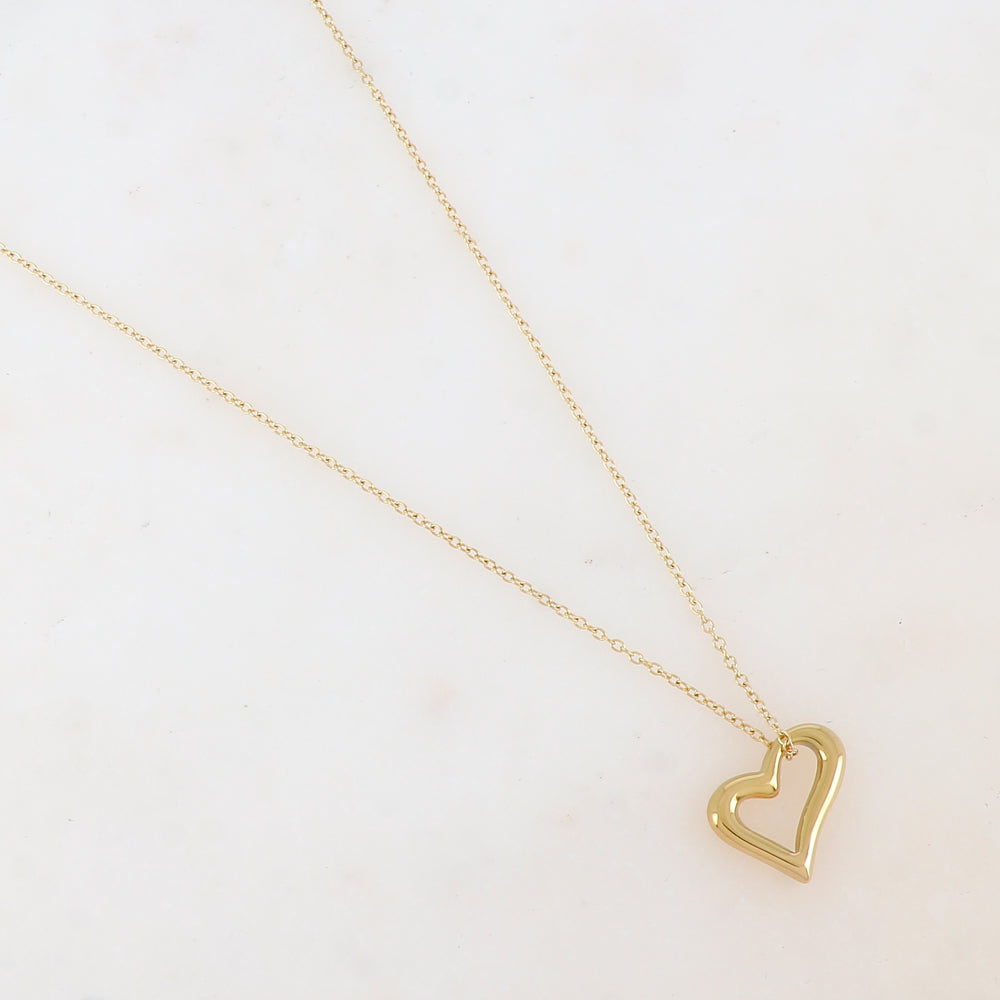 Collier avec un pendentif cœur (40+5CM)