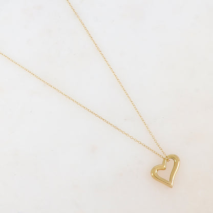 Collier avec un pendentif cœur (40+5CM)