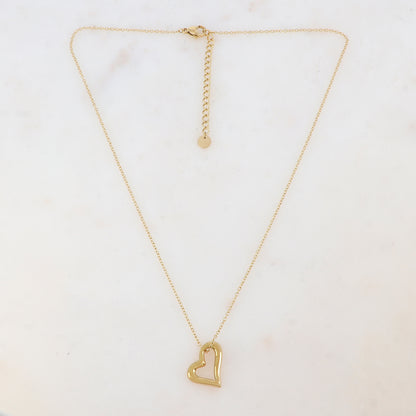 Collier avec un pendentif cœur (40+5CM)