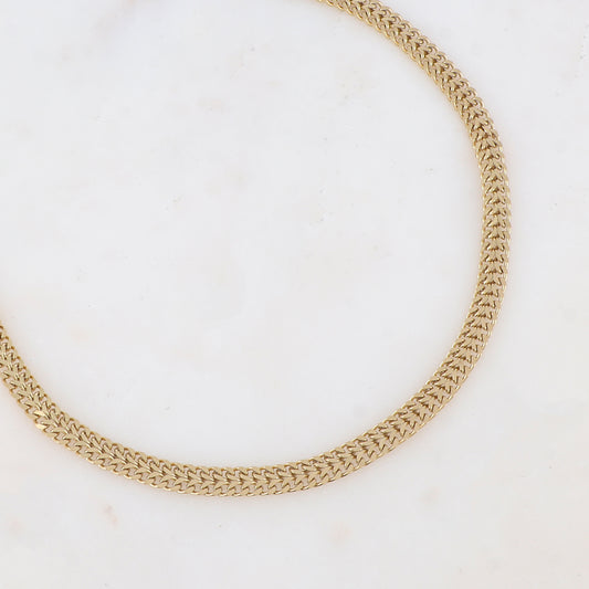 Collier 2 rangs en maille gourmette (38+8CM)