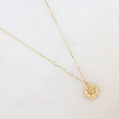 Collier avec pendentif fleur (40+5CM)