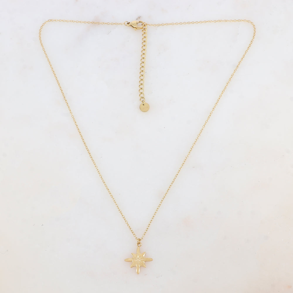 Collier avec pendentif étoile du nord (40+5CM)