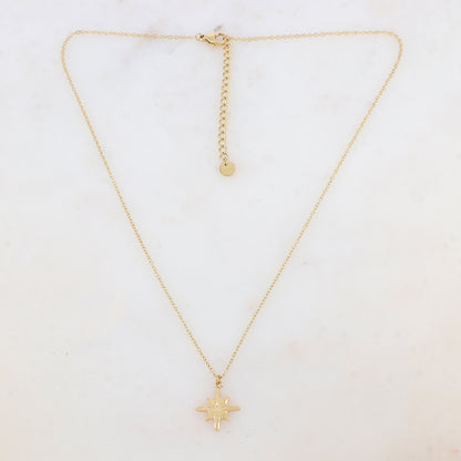 Collier avec pendentif étoile du nord (40+5CM)