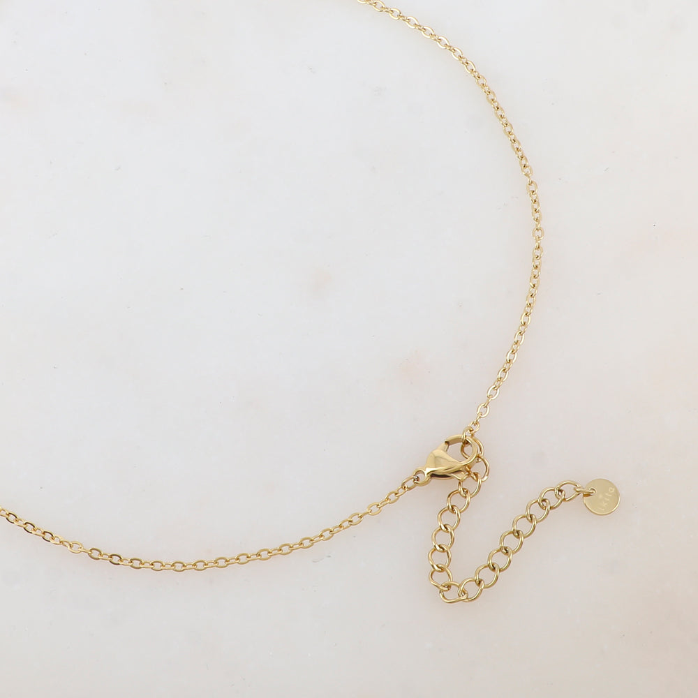 Collier avec pendentif embelli d'émail, motif étoile (50+5CM)