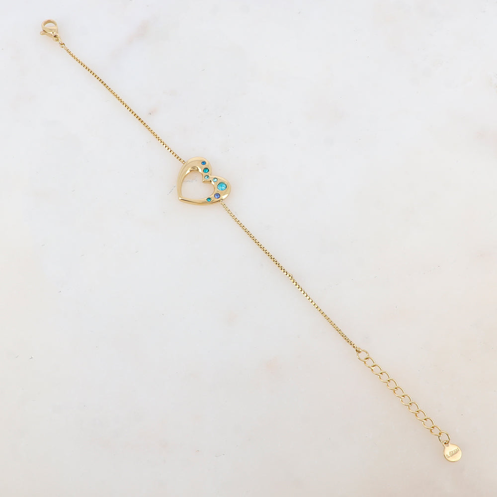 Bracelet avec coeur et strass
