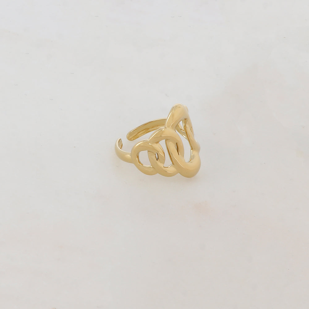 Bague fine avec maille plate