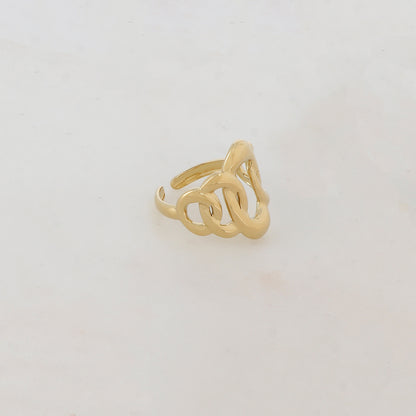 Bague fine avec maille plate