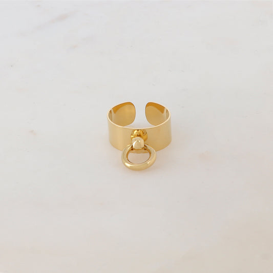 Bague lisse avec petit anneau