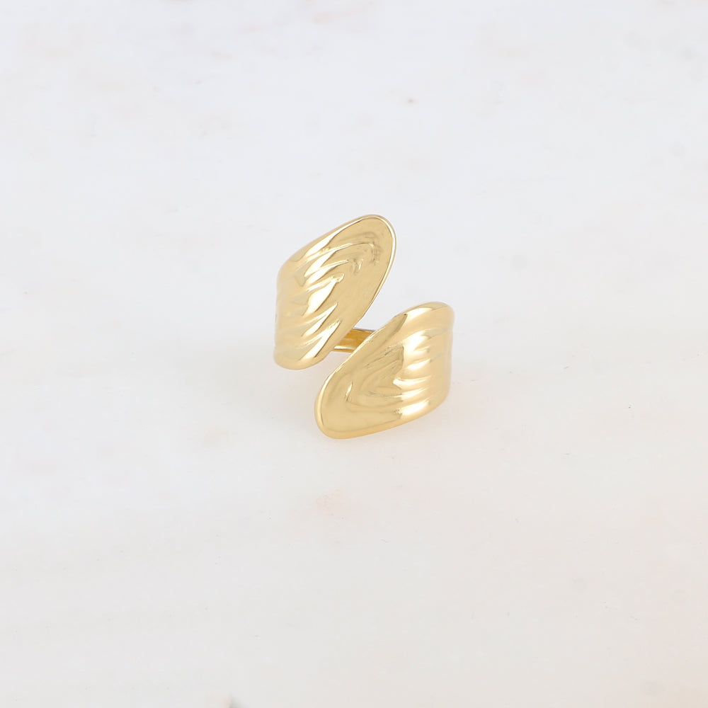 Bague ajustable avec motif rainuré