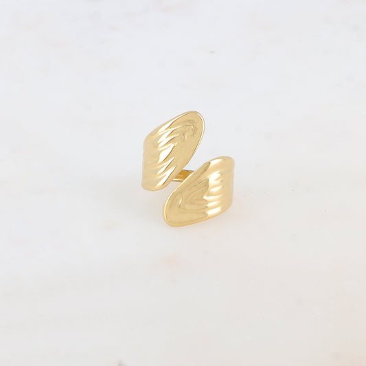 Bague ajustable avec motif rainuré
