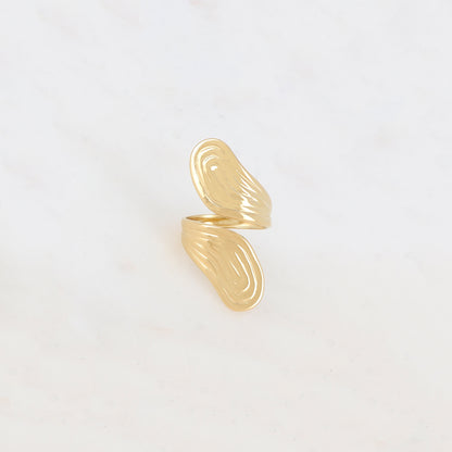 Bague ajustable avec motif rainuré