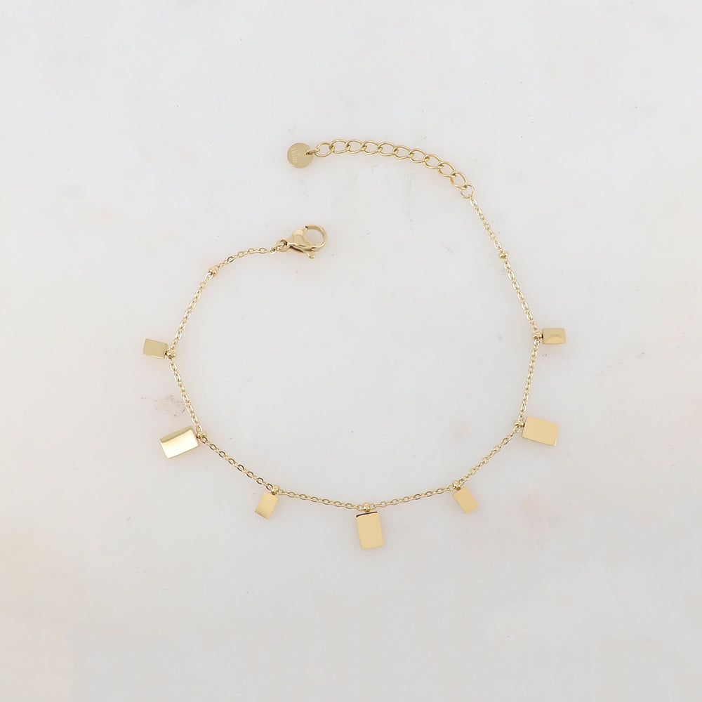 Bracelet avec pampilles rectangles