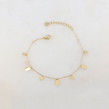 Bracelet avec pampilles rectangles