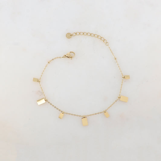 Bracelet avec pampilles rectangles