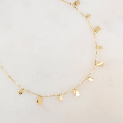 Collier avec pampilles rectangles (40+5CM)