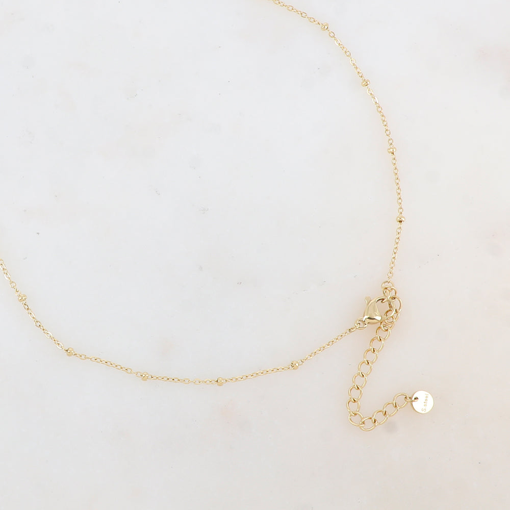 Collier avec pampilles rectangles (40+5CM)